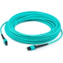 AddOn 30m MPO (Female) to MPO (Female) 12-strand Aqua OM3 Crossover Fiber OFNR (Riser-Rated) Patch Cable