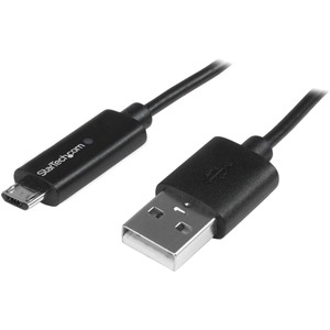 [USBAUBL1M/NEW] StarTech.com 1m 3 ft Micro-USB Cable with LED Charging Light - M/M - USB to Micro USB Cable