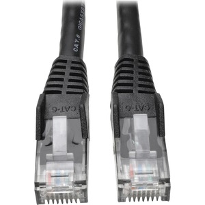 [N201-007-BK/NEW] Tripp Lite 7ft Cat6 Gigabit Snagless Molded Patch Cable RJ45 M/M Black 7'