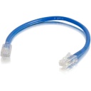 C2G 6in Cat6 Non-Booted Unshielded (UTP) Network Patch Cable - Blue