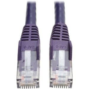 [N201-014-PU/NEW] Tripp Lite 14ft Cat6 Gigabit Snagless Molded Patch Cable RJ45 M/M Purple 14'