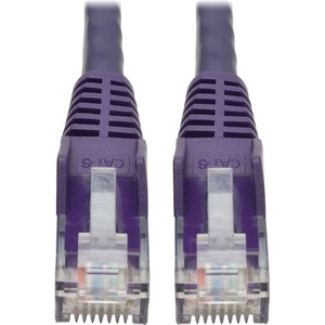 [N201-002-PU/NEW] Tripp Lite 2ft Cat6 Snagless Molded Patch Cable UTP Purple RJ45 M/M 2'