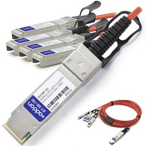 [QSFP-4X10G-AOC1M-AO/NEW] AddOn Cisco QSFP-4X10G-AOC1M Compatible TAA Compliant 40GBase-AOC QSFP+ to 4xSFP+ Direct Attach Cable (850nm, MMF, 1m)