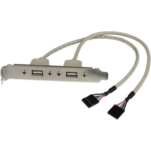 [USBPLATE/NEW] StarTech.com 2 Port USB A Female Slot Plate Adapter