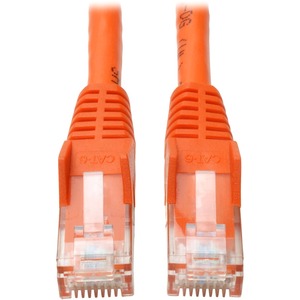 [N201-007-OR/NEW] Tripp Lite 7ft Cat6 Gigabit Snagless Molded Patch Cable RJ45 M/M Orange 7'