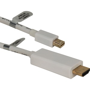 [MDPH-10/NEW] QVS 10ft Mini DisplayPort/Thunderbolt to HDMI Digital Video Cable