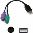 AddOn 8in USB 2.0 (A) Male to PS/2 Female Gray Adapter Cable