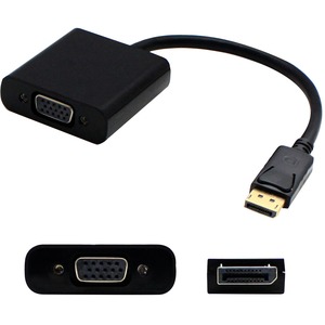 [AS615AA-AO/NEW] AddOn 8in HP AS615AA Compatible DisplayPort Male to VGA Female Black Adapter