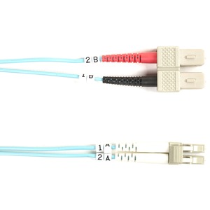 [FO10G-003M-SCLC/NEW] Black Box 10-GbE 50-Micron Multimode Value Line Patch Cable, SC-LC, 3-m (9.8-ft.)