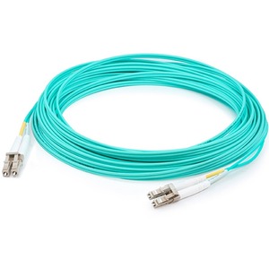 [ADD-LC-LC-35M5OM4/NEW] AddOn 35m LC (Male) to LC (Male) Aqua OM4 Duplex Fiber OFNR (Riser-Rated) Patch Cable