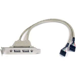 [USBPLATELP/NEW] StarTech.com 2 Port USB A Female Low Profile Slot Plate Adapter