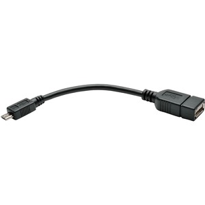 [U052-06N/NEW] Tripp Lite 6 Inch Micro USB to OTG Host Adapter Cable 5-Pin Micro USB A/A M/F