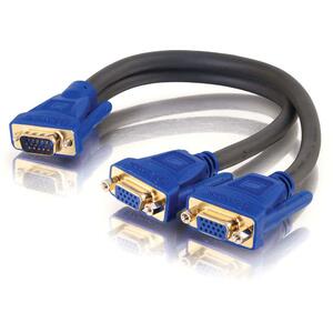 [29610/NEW] C2G Ultima One HD15 Male to Two HD15 Female SXGA Monitor Y-Cable