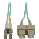 Tripp Lite 2M 10Gb Duplex Multimode 50/125 OM3 LSZH Fiber Optic Patch Cable LC/SC Aqua 6' 6ft 2 Meter