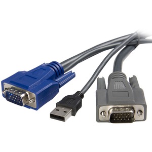 [SVUSBVGA10/NEW] StarTech.com 10 ft Ultra-Thin USB VGA 2-in-1 KVM Cable