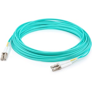 [ADD-LC-LC-10M5OM4/NEW] AddOn 10m LC (Male) to LC (Male) Aqua OM4 Duplex Fiber OFNR (Riser-Rated) Patch Cable