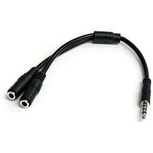 [MUYHSMFF/NEW] StarTech.com Headset adapter for headsets with separate headphone / microphone plugs - 3.5mm 4 position to 2x 3 position 3.5mm M/F