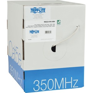 [N022-01K-WH/NEW] Tripp Lite 1000ft PVC CMR CAT5E CAT5 SOLID UTP BULK CABLE WHITE 1000'