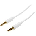 StarTech.com 1m White Slim 3.5mm Stereo Audio Cable - Male to Male