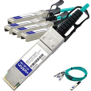 [ADD-QDESCI-AOC7M/NEW] AddOn Dell AOC-QSFP-4SFP-10G-7M to Cisco SFP-10G-AOC7M Compatible TAA Compliant 40GBase-AOC QSFP+ to 4xSFP+ Direct Attach Cable (850nm, MMF, 7m)