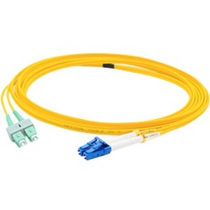 [ADD-ASC-LC-2M9SMF/NEW] AddOn 2m LC (Male) to ASC (Male) Yellow OS1 Duplex Fiber OFNR (Riser-Rated) Patch Cable