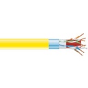 Black Box CAT6A 500-MHz Bulk Cable - F/UTP, Plenum, Solid, Yellow, 1000-ft.