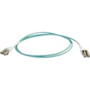 C2G 1m LC Uniboot 10Gb 50/125 OM3 Duplex Multimode Fiber Cable - Aqua