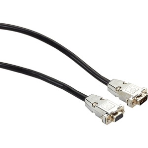 [EDN12BLK-0005-MF/NEW] Black Box RS-232 Shielded Cable W/ Metal Hoods DB9M/F 5Ft. Black