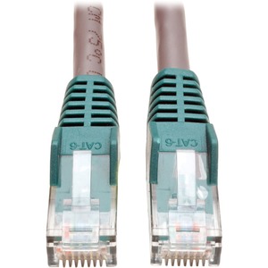 [N210-007-GY/NEW] Tripp Lite 7ft Cat6 Gigabit Crossover Molded Patch Cable RJ45 M/M Gray 7'