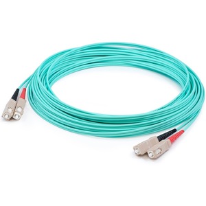 [ADD-SC-SC-5M5OM4/NEW] AddOn 5m SC (Male) to SC (Male) Aqua OM4 Duplex Fiber OFNR (Riser-Rated) Patch Cable