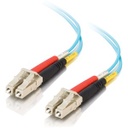 C2G 12m LC-LC 10Gb 50/125 Duplex Multimode OM3 Fiber Cable - Aqua - 39ft