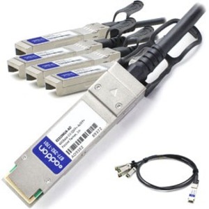 [02310MUK-AO/NEW] AddOn Huawei 02310MUK-AO Compatible TAA Compliant 40GBase-CU QSFP+ to 4xSFP+ Direct Attach Cable (Passive Twinax, 1m)