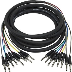 [601196/NEW] Monoprice 6 Meter (20ft) 8-Channel 1/4inch TRS Male to 1/4inch TRS Male Snake Cable