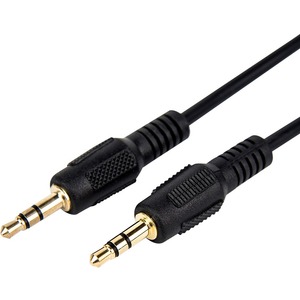 [Y10C188-B1/NEW] Rocstor Premium Slim 3.5mm Stereo Audio Cable 3 ft - M/M - Mini-phone Male Stereo Audio - Mini-phone Male Stereo Audio Male to Male- 1m - Black - For Smartphone, Mobile Phones, iPhone (with Headphone Jack), iPod AND MP3 PLAYER