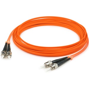 [ADD-ST-ST-1M6MMF/NEW] AddOn 1m ST (Male) to ST (Male) Orange OM1 Duplex Fiber OFNR (Riser-Rated) Patch Cable