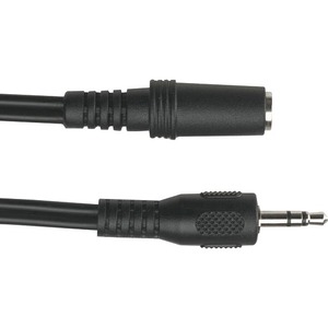 [EJ111-0015/NEW] Black Box 3.5-mm Stereo Audio Cable, 24 AWG, Male/Female, 15-ft. (4.5-m)