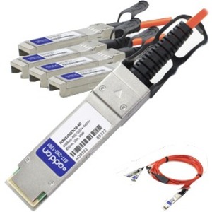 [FCBN510QE2C10-AO/NEW] AddOn Finisar FCBN510QE2C10 Compatible TAA Compliant 40GBase-AOC QSFP+ to 4xSFP+ Direct Attach Cable (850nm, MMF, 10m)