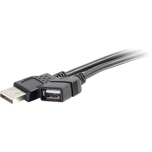 [52107/NEW] C2G 2m USB Extension Cable - USB 2.0 A to A - Male to Female - 6ft Black