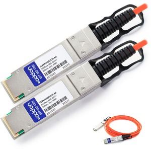 [FCBN410QB1C10-AO/NEW] AddOn Finisar FCBN410QB1C10 Compatible TAA Compliant 40GBase-AOC QSFP+ to QSFP+ Direct Attach Cable (850nm, MMF, 10m)