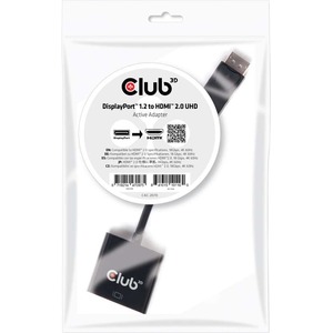 [CAC-2070/NEW] Club 3D DisplayPort 1.2 to HDMI 2.0 UHD Active Adapter