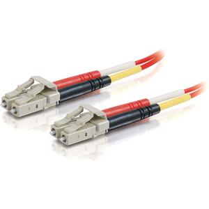 [37257/NEW] C2G 2m LC-LC 62.5/125 OM1 Duplex Multimode PVC Fiber Optic Cable - Red