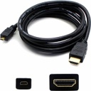 AddOn 3ft HDMI Male to Micro-HDMI Male Black Adapter Cable