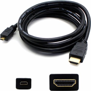 [HDMI2MHDMI3/NEW] AddOn 3ft HDMI Male to Micro-HDMI Male Black Adapter Cable