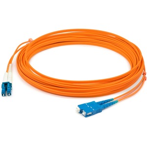 [ADD-SC-LC-0.5M6MMF/NEW] AddOn 0.5m LC (Male) to SC (Male) Orange OM1 Duplex Fiber OFNR (Riser-Rated) Patch Cable