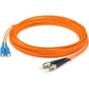 AddOn 9m SC (Male) to ST (Male) Orange OM1 Duplex Fiber OFNR (Riser-Rated) Patch Cable