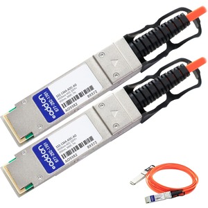 [332-1364-AOC-AO/NEW] AddOn Dell Compatible TAA Compliant 40GBase-AOC QSFP+ to QSFP+ Direct Attach Cable (850nm, MMF, 7m)