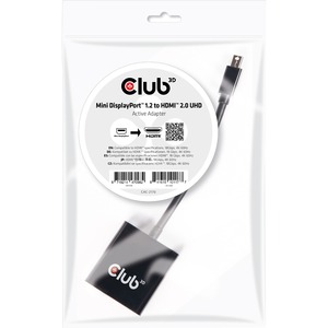 [CAC-2170/NEW] Club 3D Mini DisplayPort 1.2 to HDMI 2.0 UHD Active Adapter