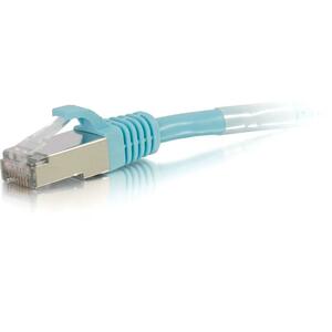 [00747/NEW] C2G-8ft Cat6a Snagless Shielded (STP) Network Patch Cable - Aqua