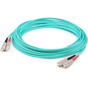 [ADD-SC-SC-25M5OM3/NEW] AddOn 25m SC (Male) to SC (Male) Aqua OM3 Duplex Fiber OFNR (Riser-Rated) Patch Cable