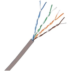 [C5EP350G-1000/NEW] Comprehensive Cat 5e Plenum 350MHz Solid Grey Bulk Cable 1000ft